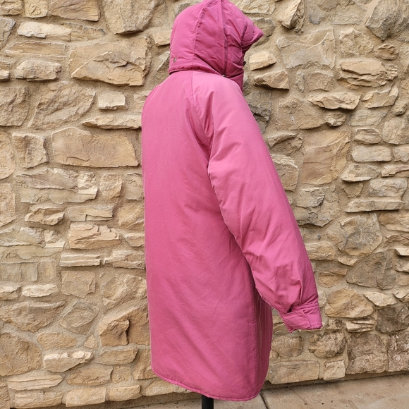 Vintage Columbia Pink Long Coat Woman's Size Large - Picture 2 of 11